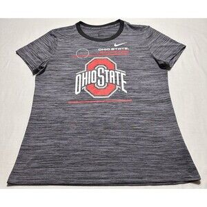 Ohio State Buckeyes Nike Shirt Womens Medium Grey Short Sleeve NCAA Dri Fit